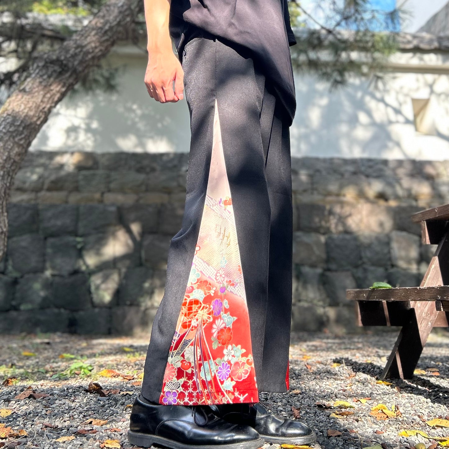 Kimono Wide Slacks with fun Pattern