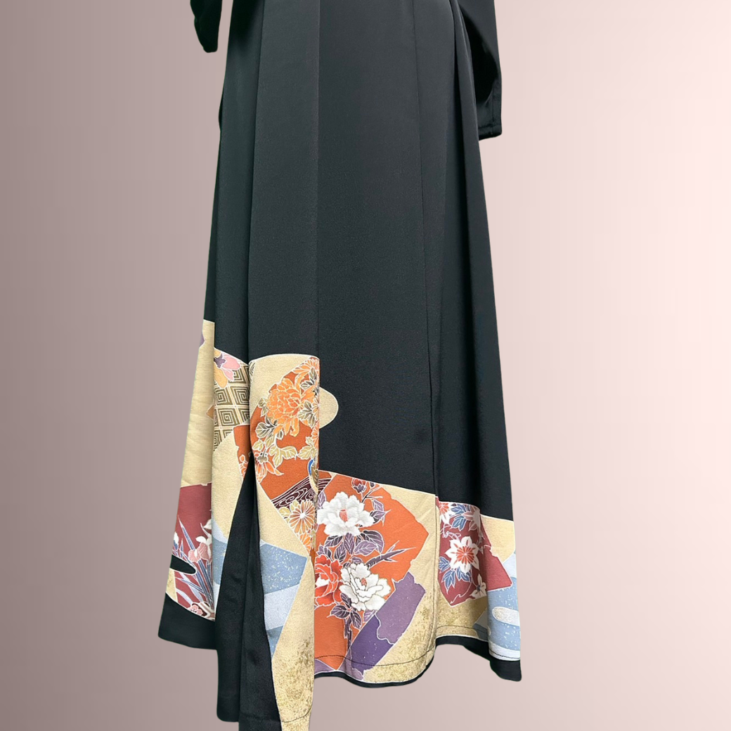 Kurotomesode Artisan Piece Shikishi Pattern Kimono Dress