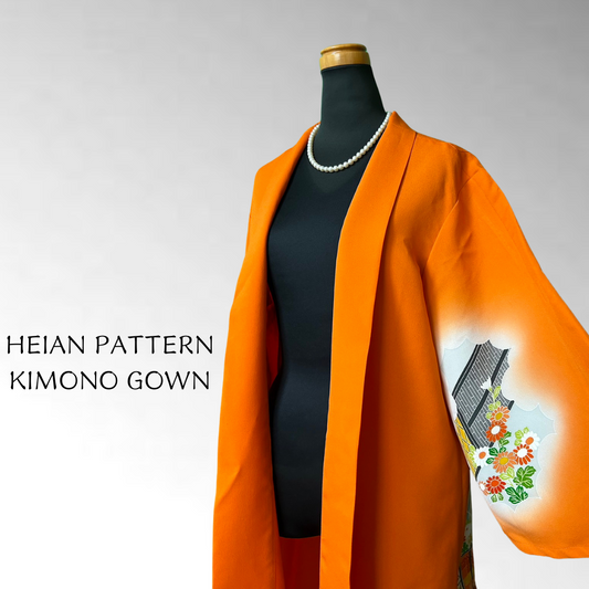 Heian Pattern Kimono Gown