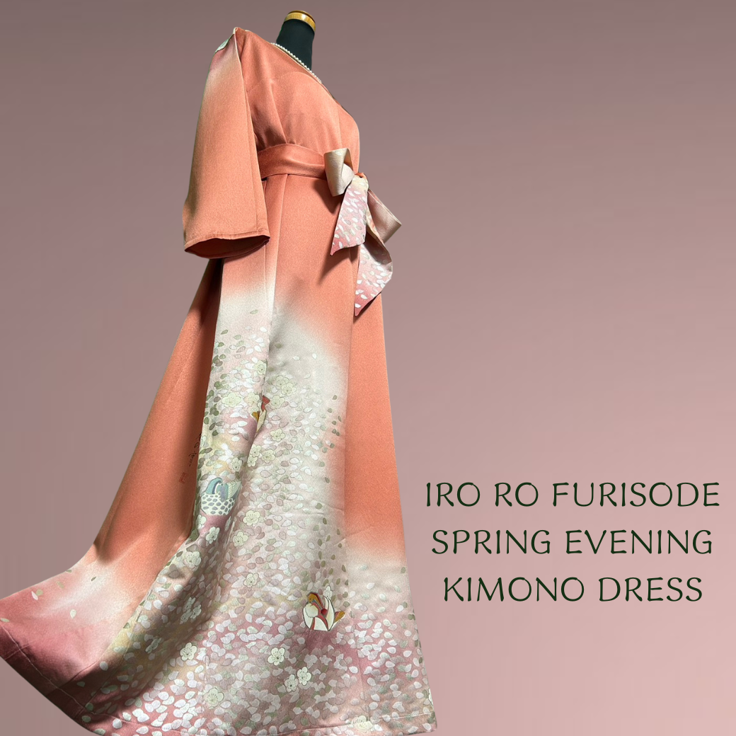 Iro Ro Furisode Spring Evening Kimono Dress