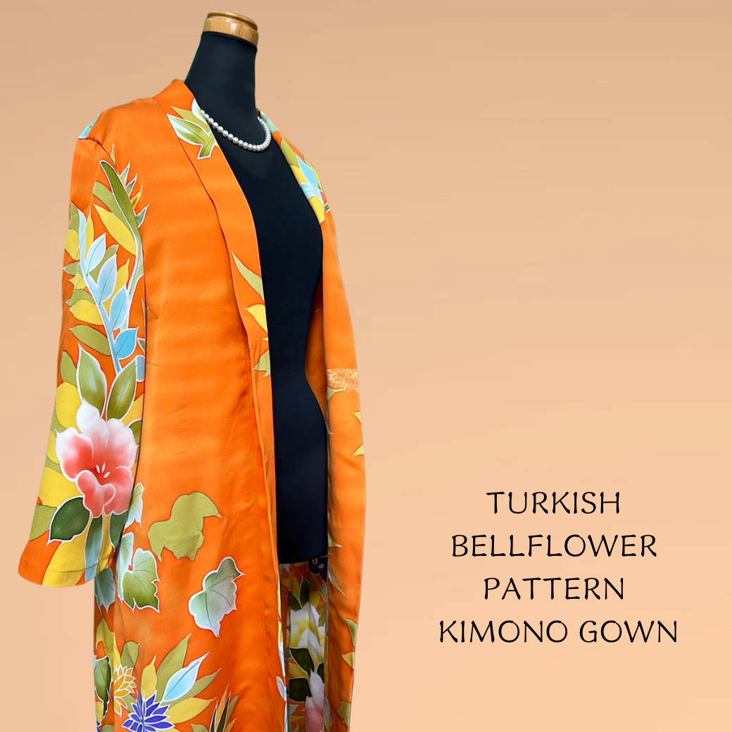 Turkish Bellflower Pattern  Kimono Gown