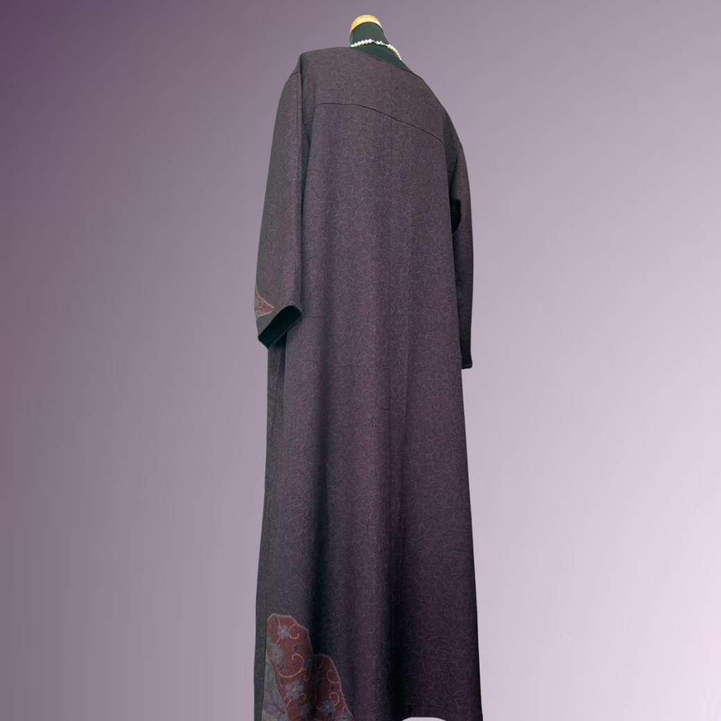 Houmongi Kimono Dress – Michinaga Pattern with Fans & Flowers