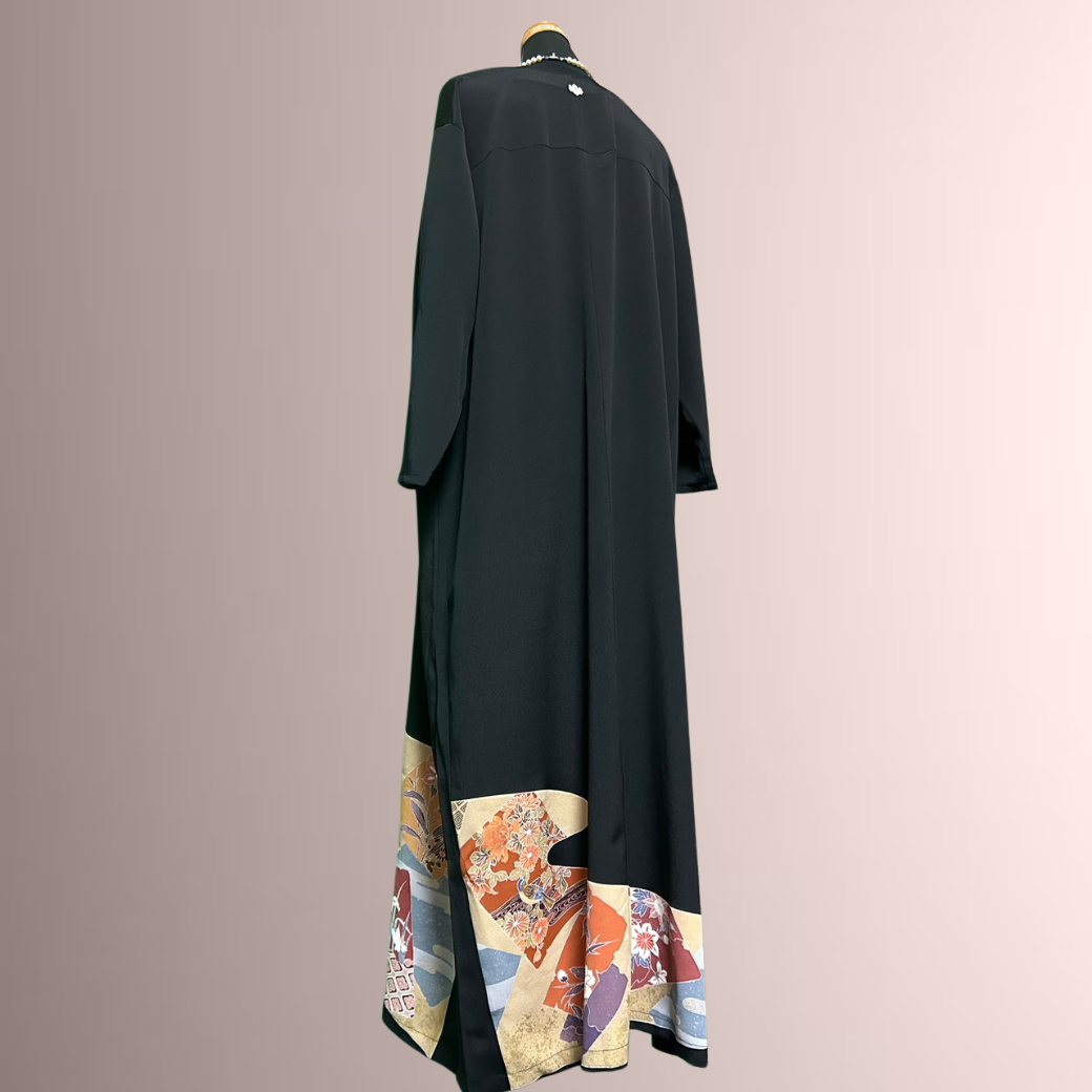 Kurotomesode Artisan Piece Shikishi Pattern Kimono Dress