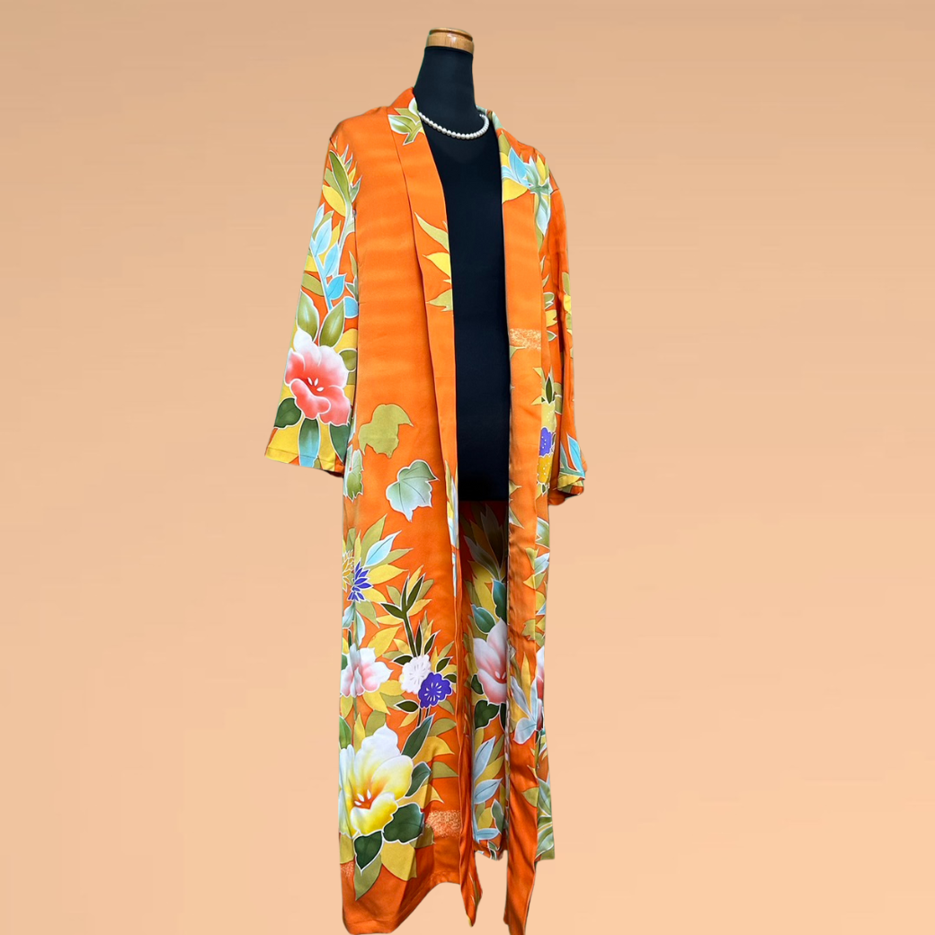 Turkish Bellflower Pattern  Kimono Gown