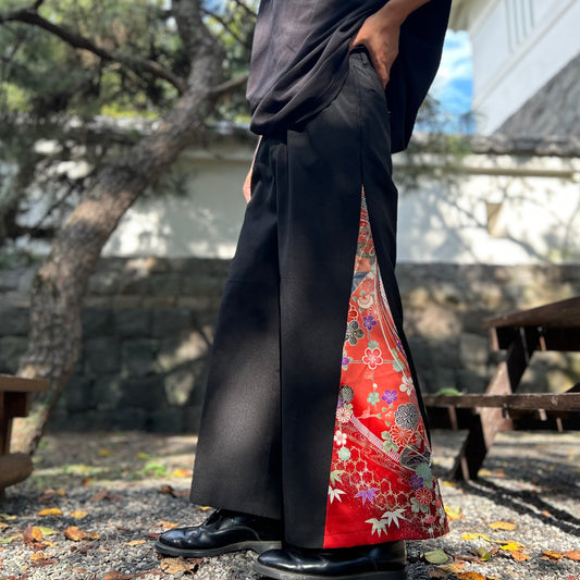 Kimono Wide Slacks with fun Pattern