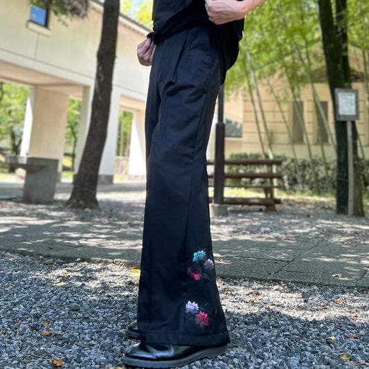 Kimono Slacks "Peony Pattern"