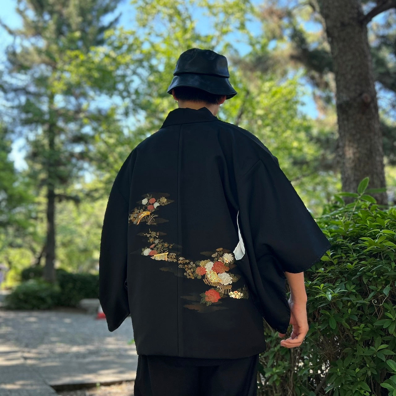 Japanese HAORI "Peony-patterned haori"