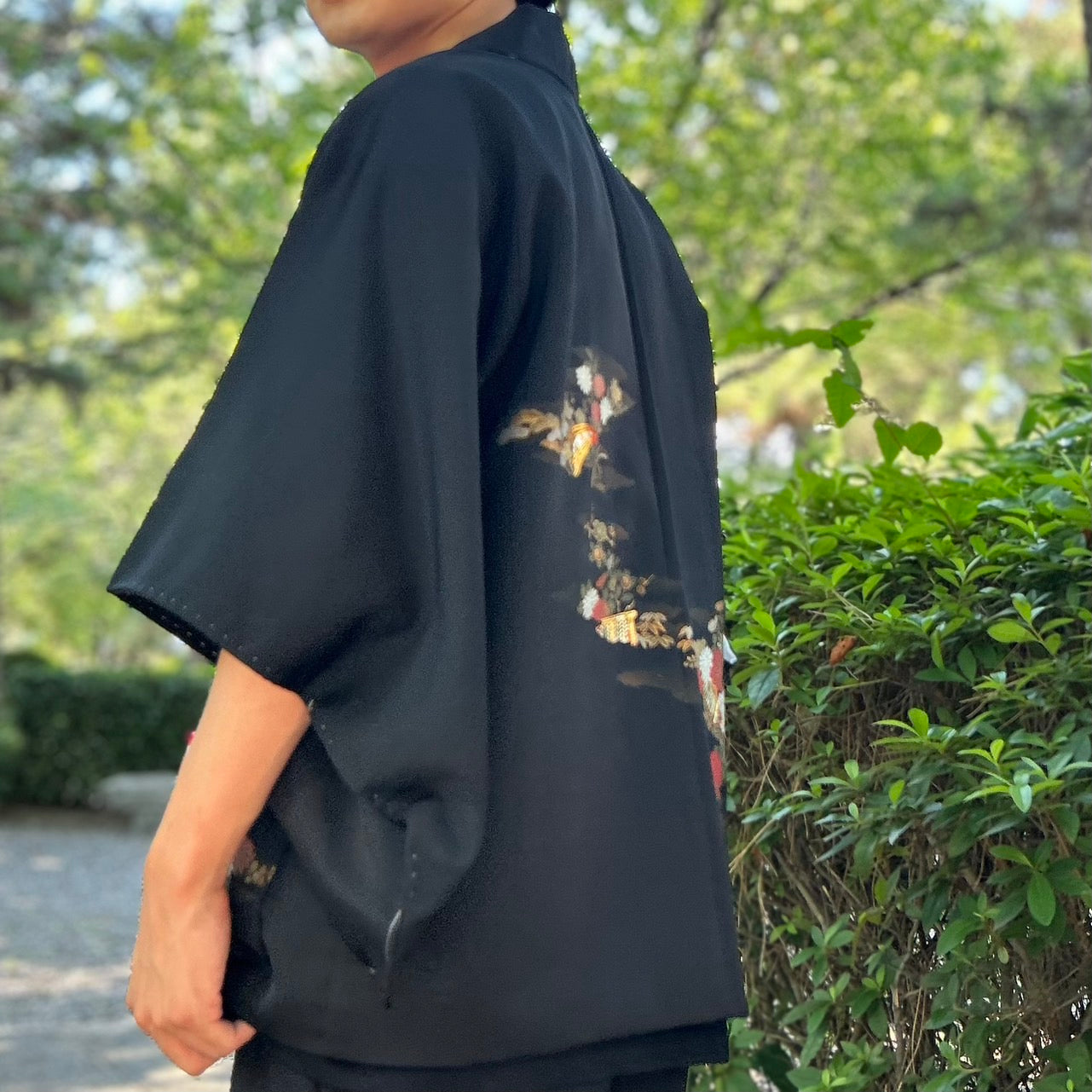 Japanese HAORI "Peony-patterned haori"