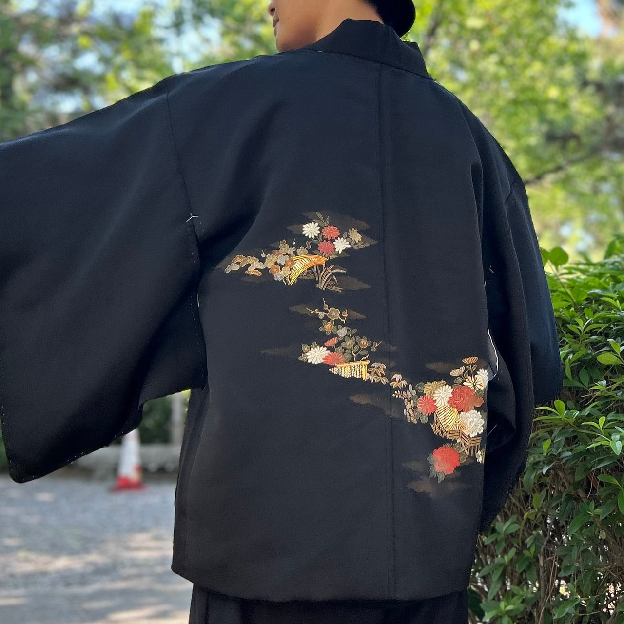 Japanese HAORI "Peony-patterned haori"