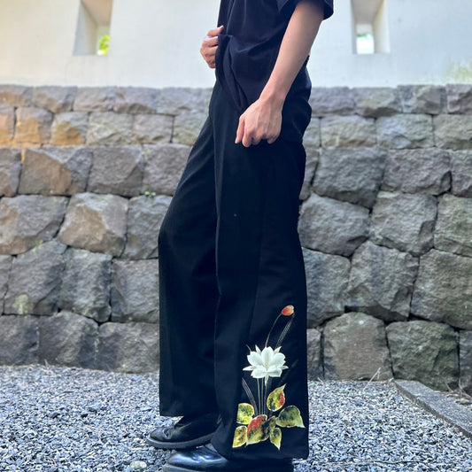 Kimono Slacks "Kuchinashi Zoku Pattern"