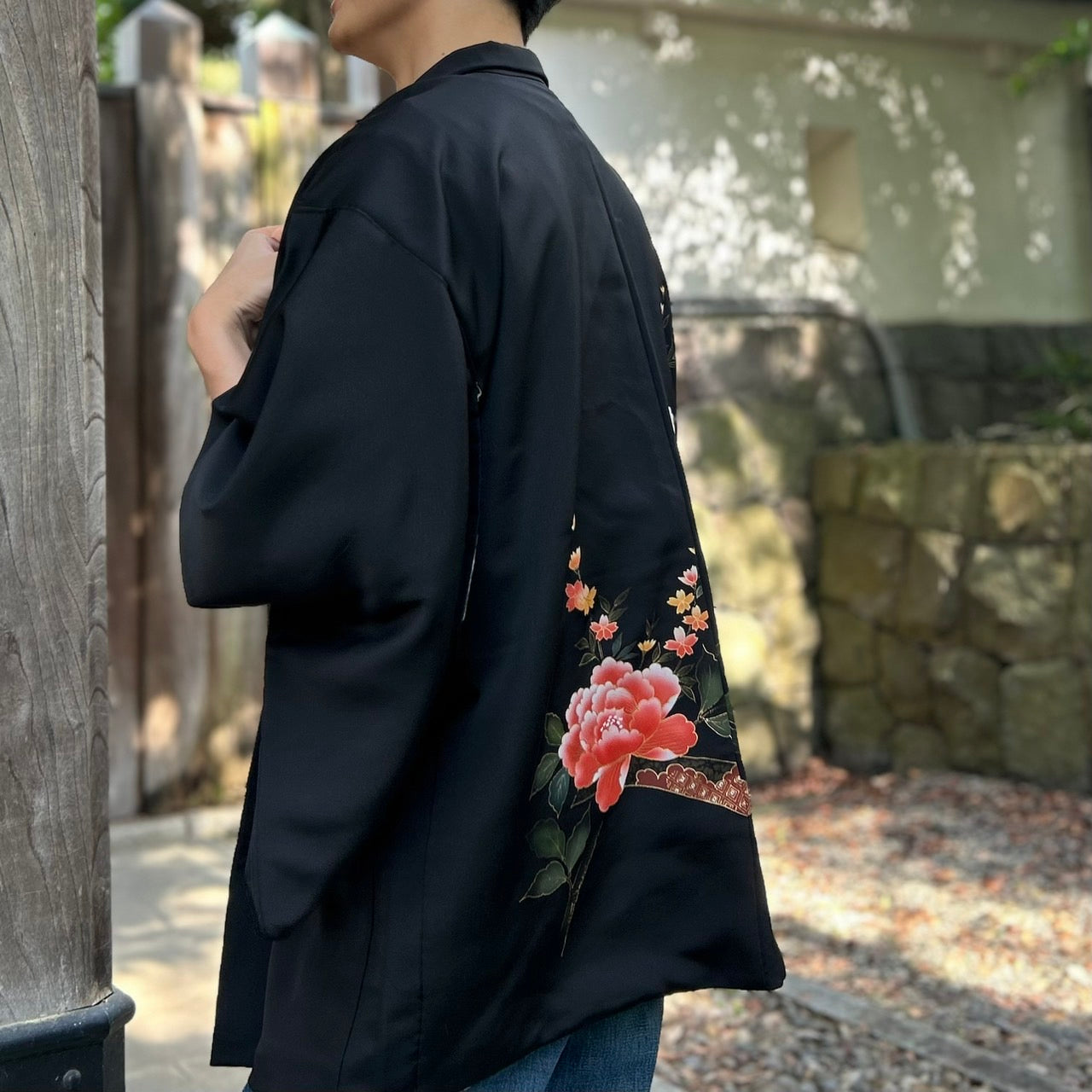 Japanese HAORI "Peony-patterned haori"