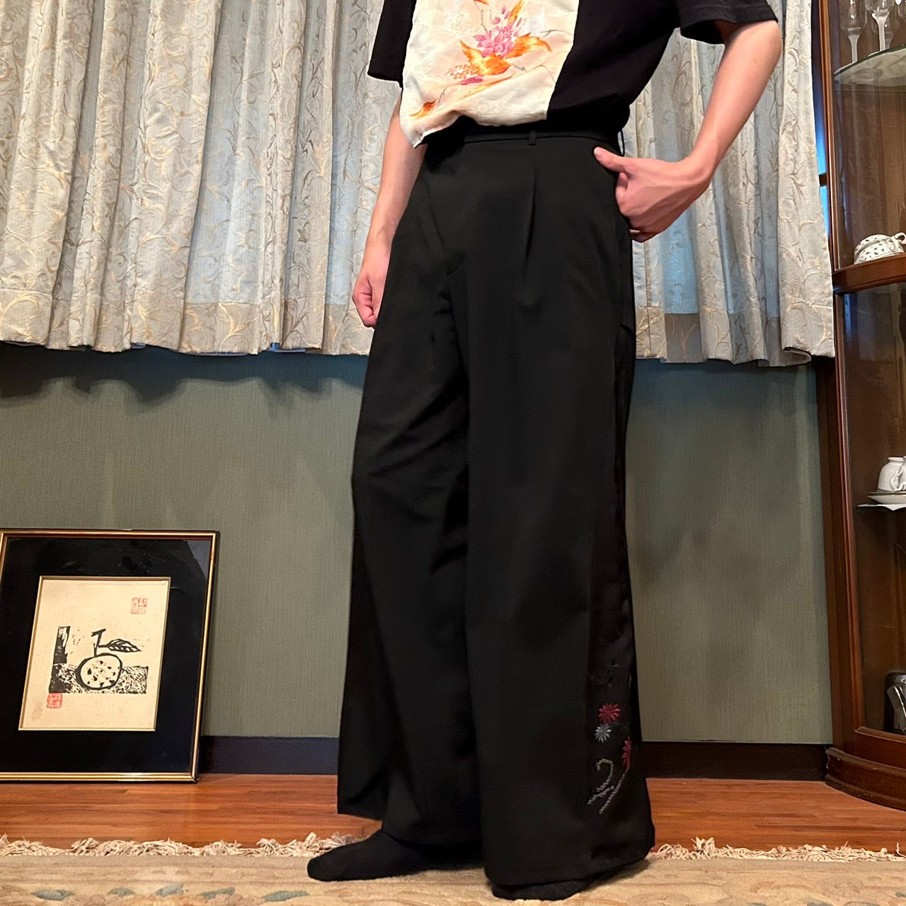 Kimono Slacks "with Roses and Daisies"