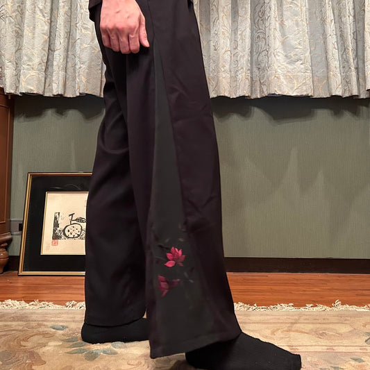 Kimono Slacks "Rose Pattern"