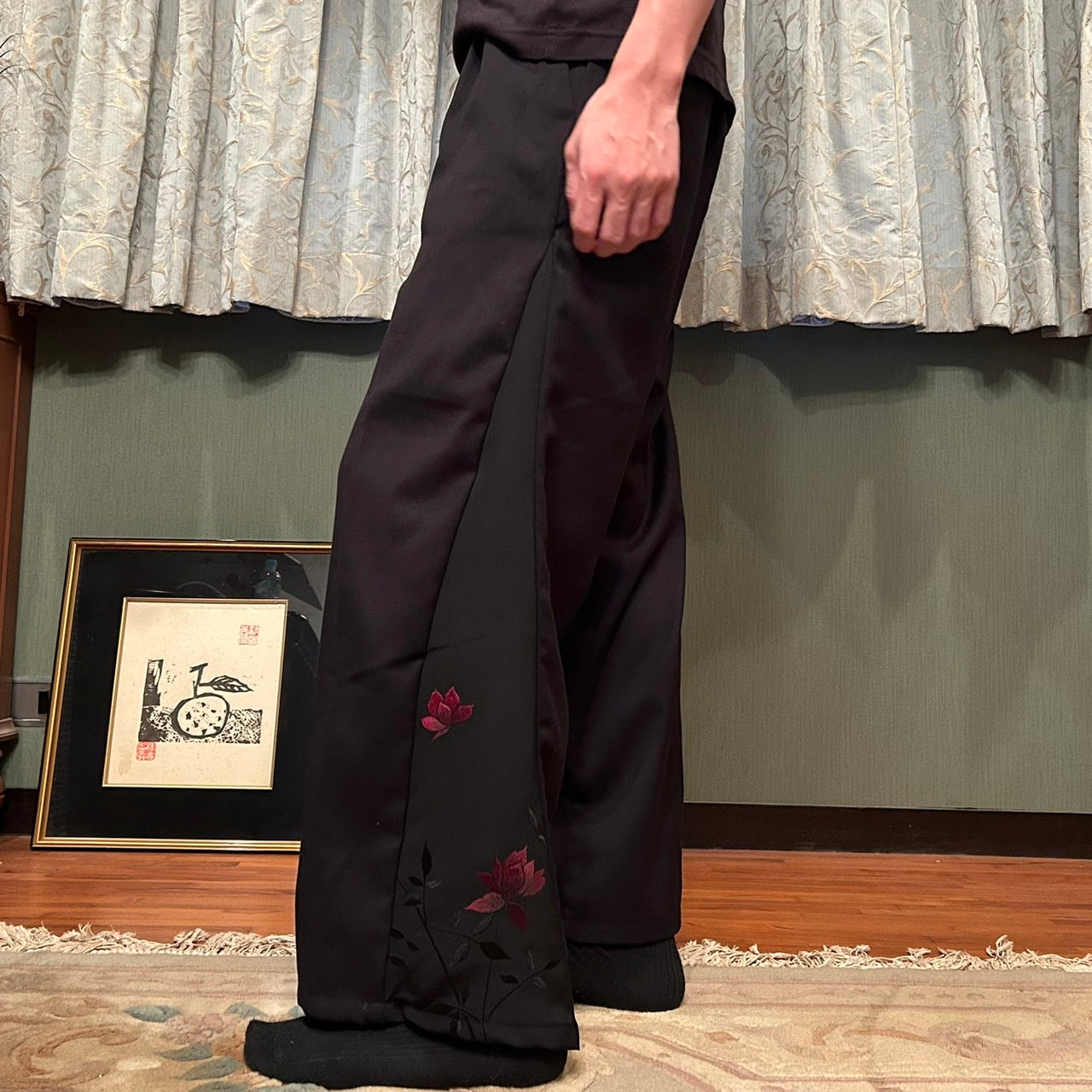 Kimono Slacks "Rose Pattern"