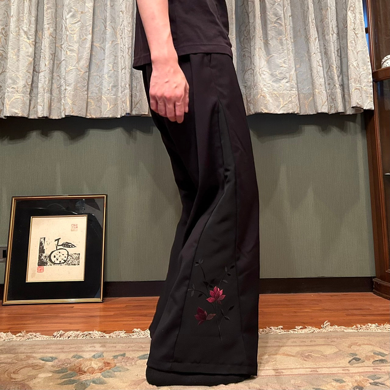 Kimono Slacks "Rose Pattern"