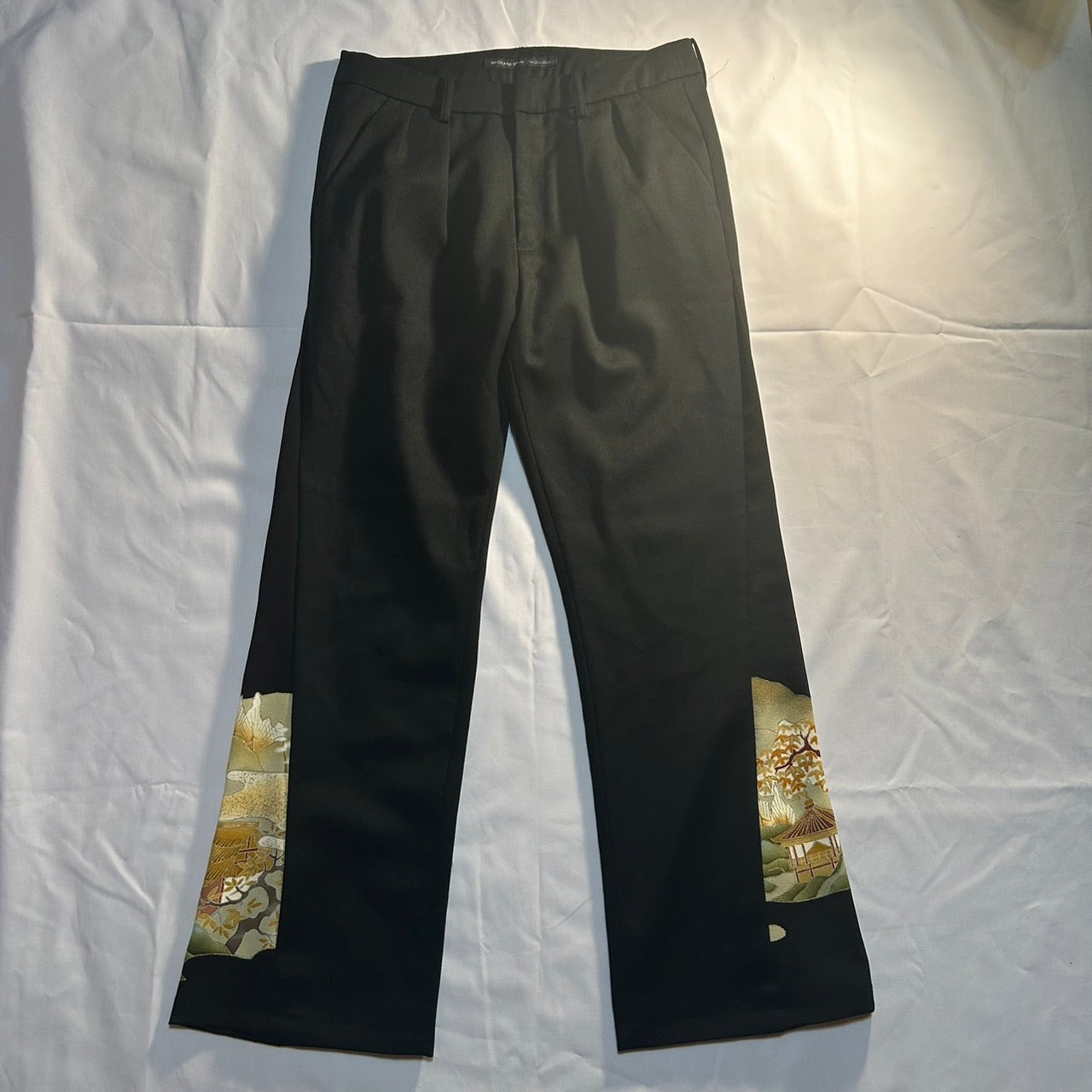 Kimono Wide Slacks with Yamadera  Pattern