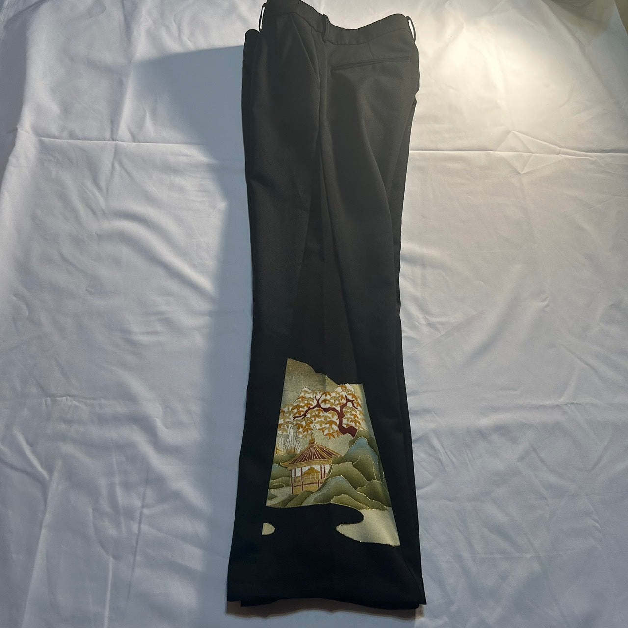 Kimono Wide Slacks with Yamadera  Pattern