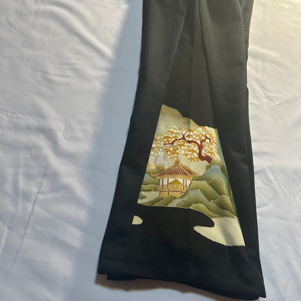 Kimono Wide Slacks with Yamadera  Pattern