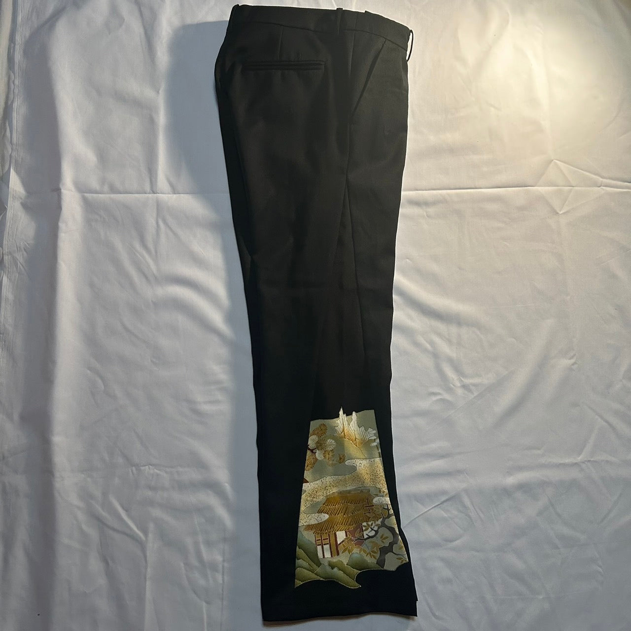 Kimono Wide Slacks with Yamadera  Pattern