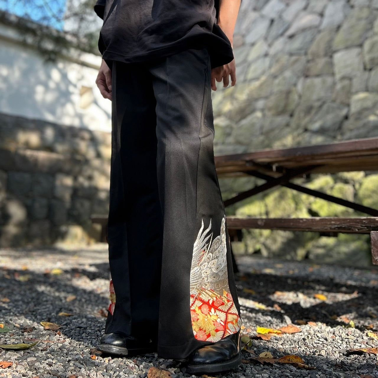 Kimono Slacks "peacock design"