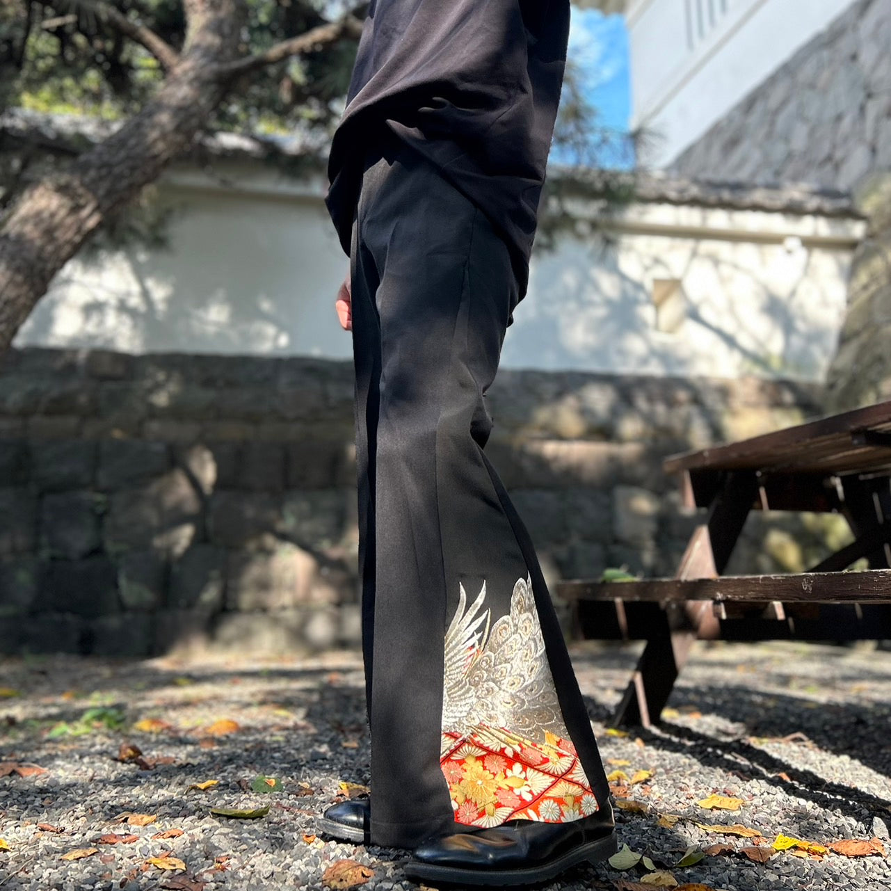 Kimono Slacks "peacock design"