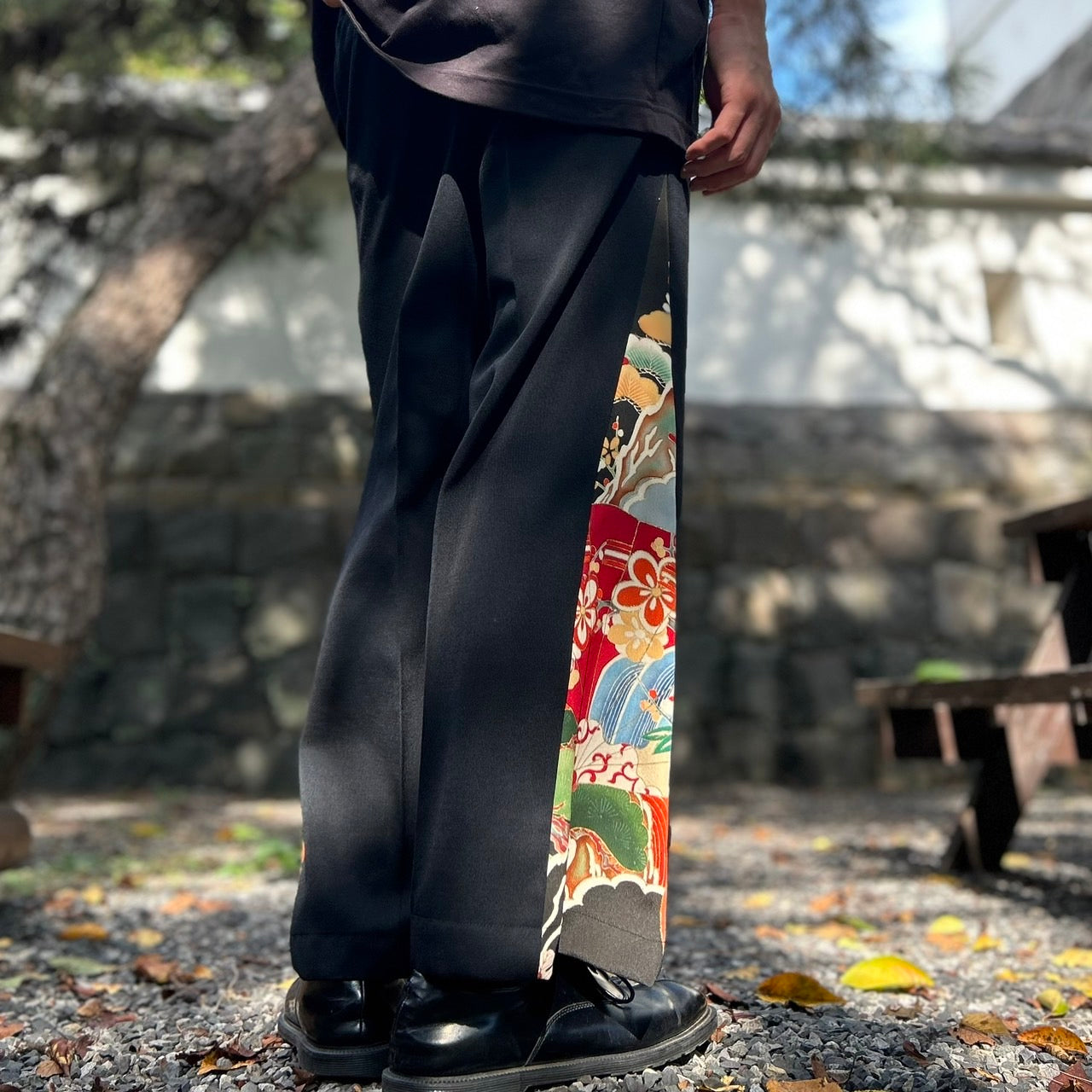 Kimono Slacks "pattern of pine, bamboo and plum trees"