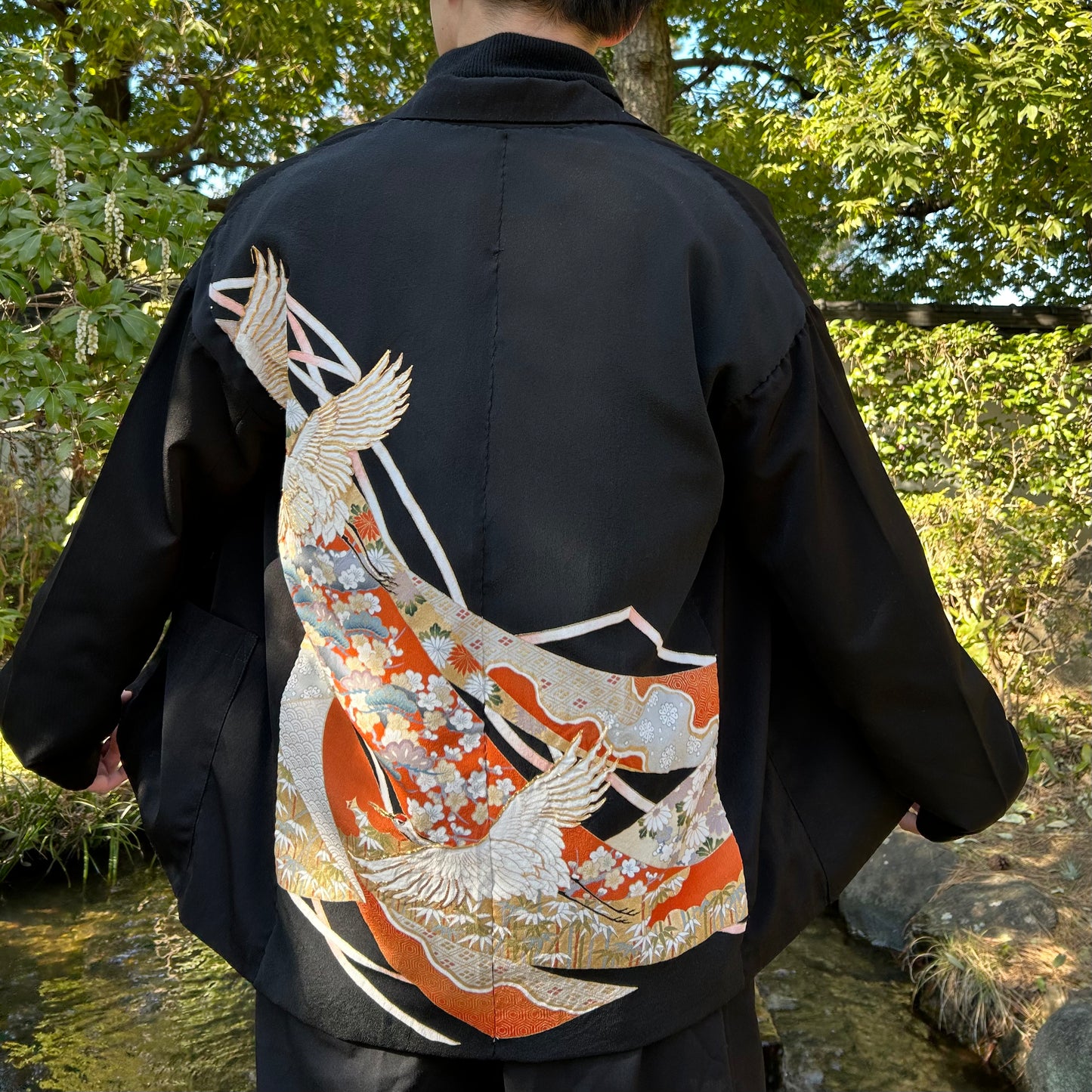 Crane Pattern Kimono x Jacket